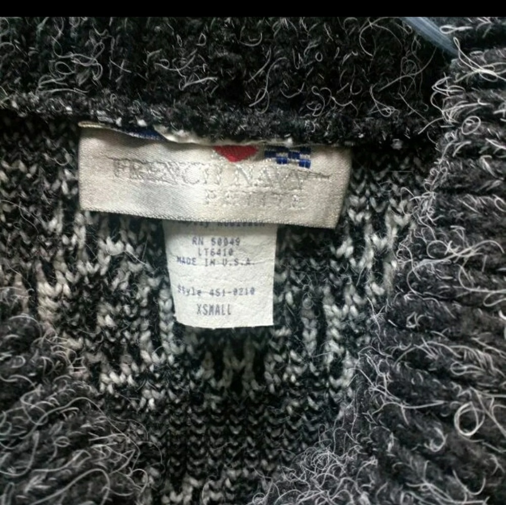 XSmall sweater petite Black white women - Picture 3 of 4